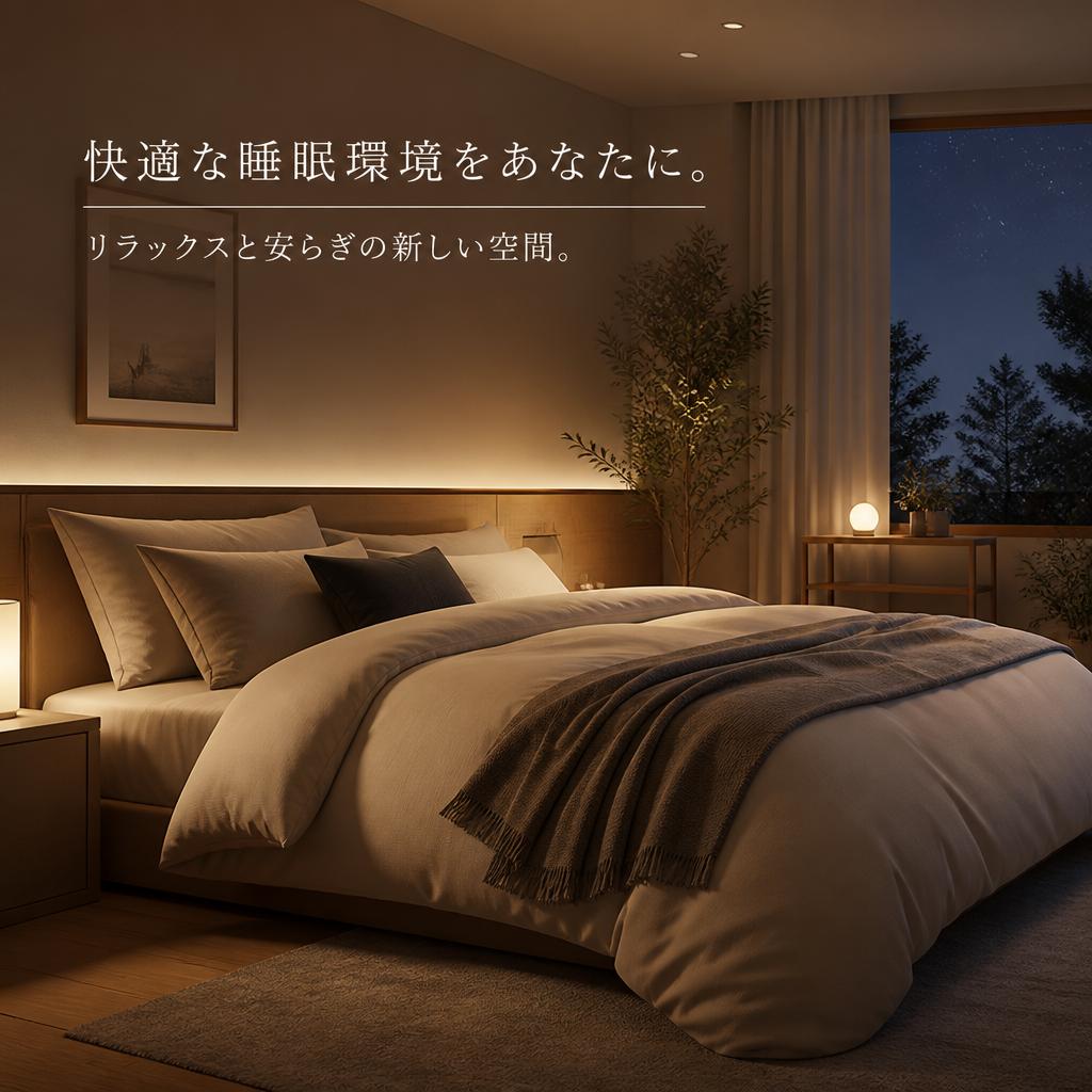 快適な睡眠環境をあなたに。リラックスと安らぎの新しい空間。