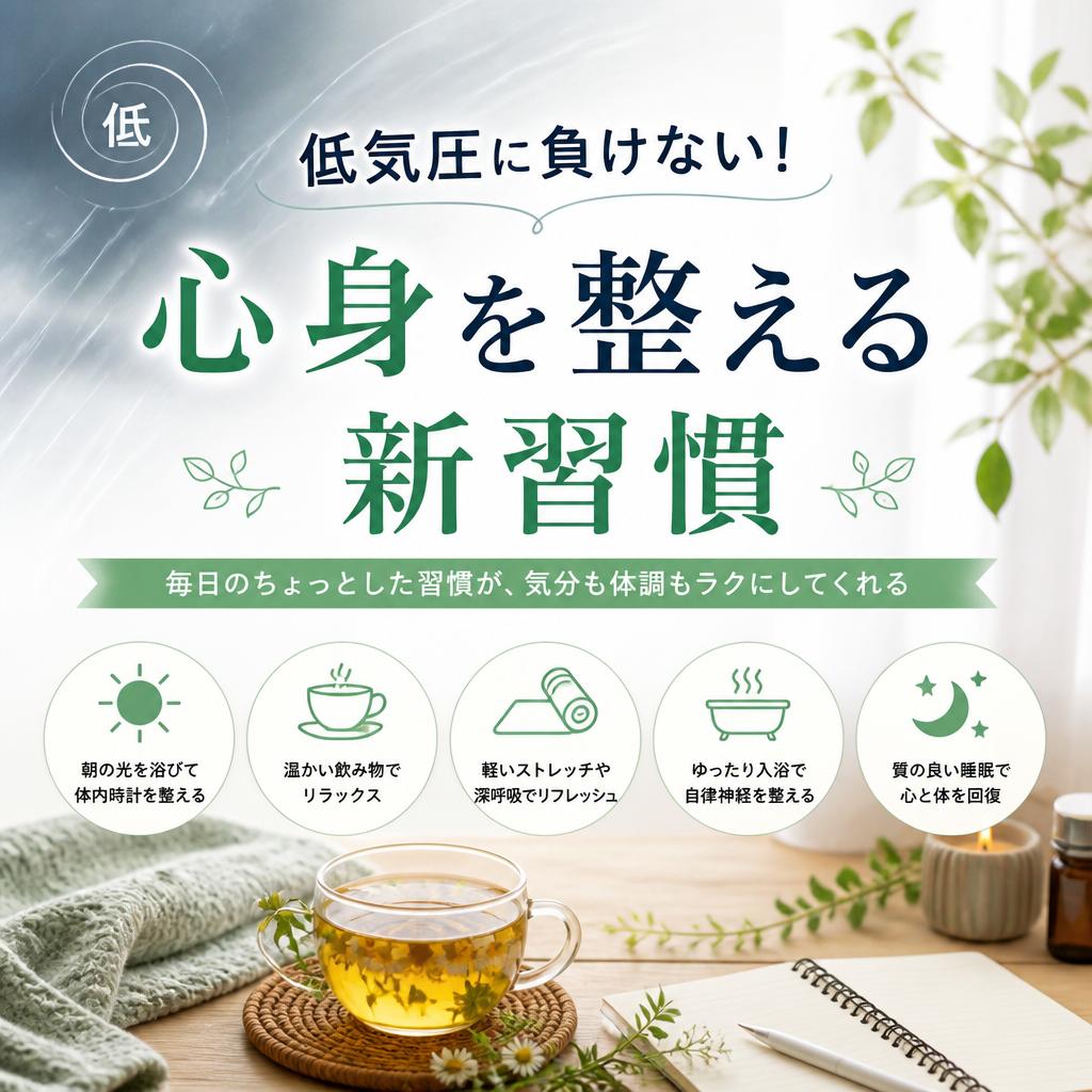低気圧に負けない！心身を整える新習慣