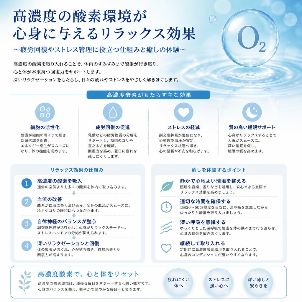 酸素ルームがもたらすリラックス効果