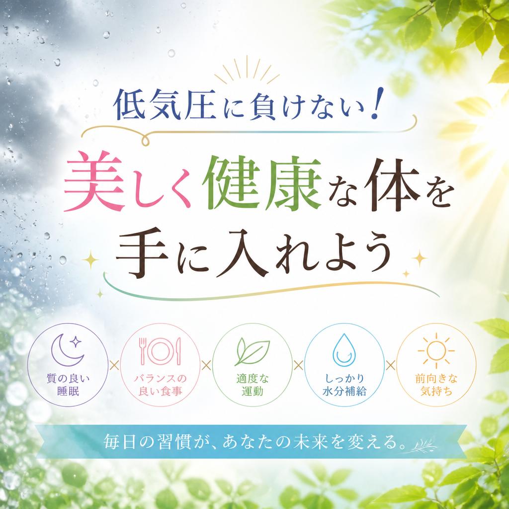 低気圧に負けない！美しく健康な体を手に入れよう
