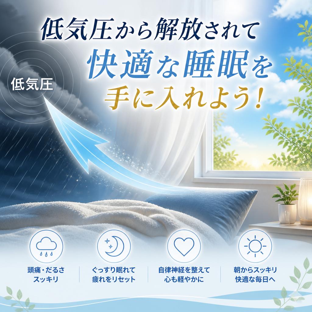 低気圧から解放されて快適な睡眠を手に入れよう！