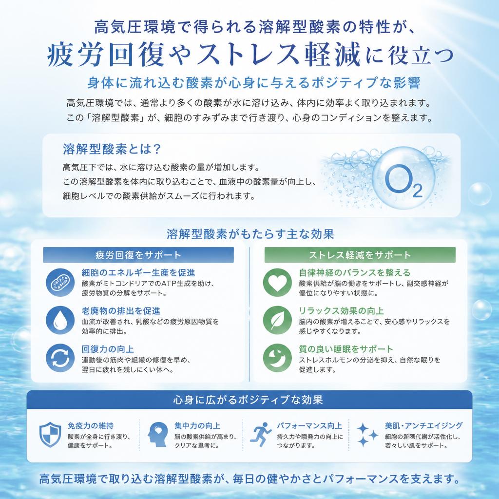 2. 酸素ルームの効果とメリット